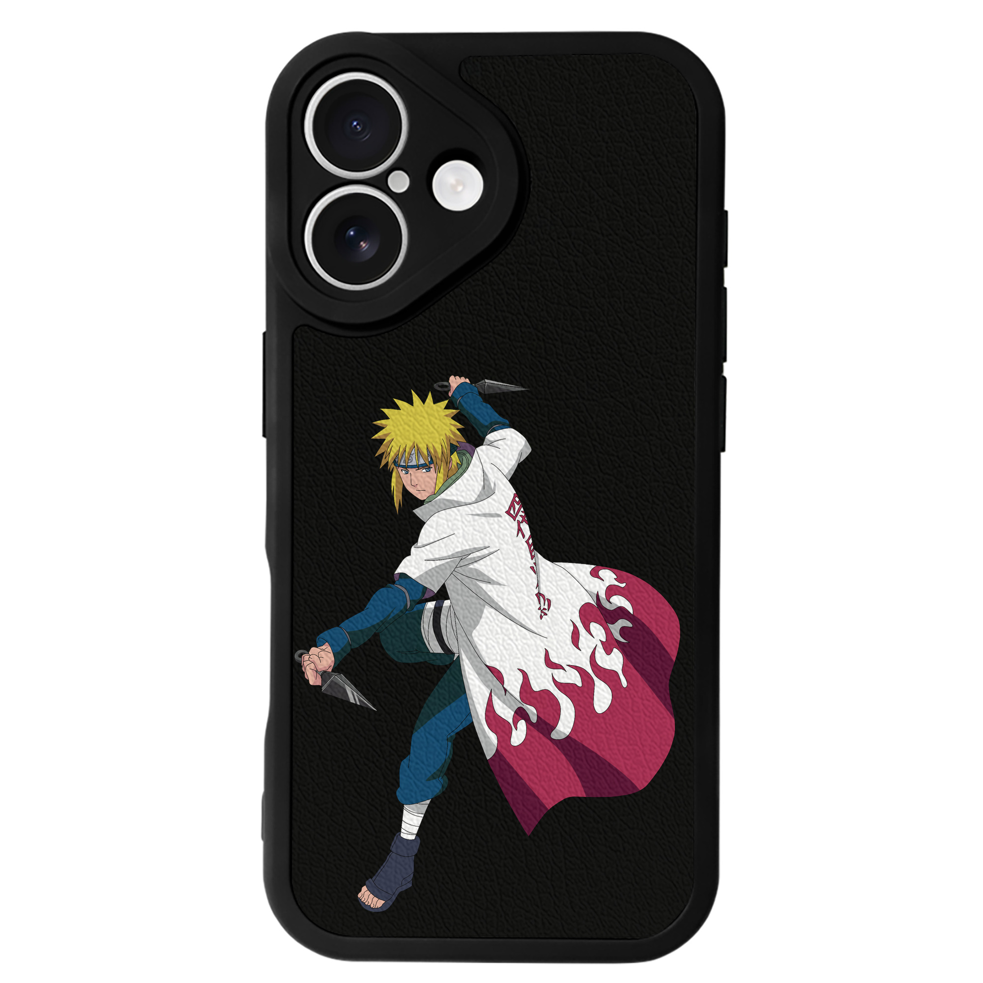 （画像用） NARUTO -ナルト- 波風 ミナト Namikaze Minato 【iPhone 16シリーズ対応】シリコンスマホケース（レザー調） 材質：シリコン